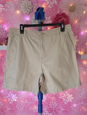 White Stag Beige Flat-Front Women's Shorts